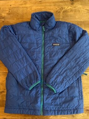 Patagonia Blue Jacket with Teal Trim